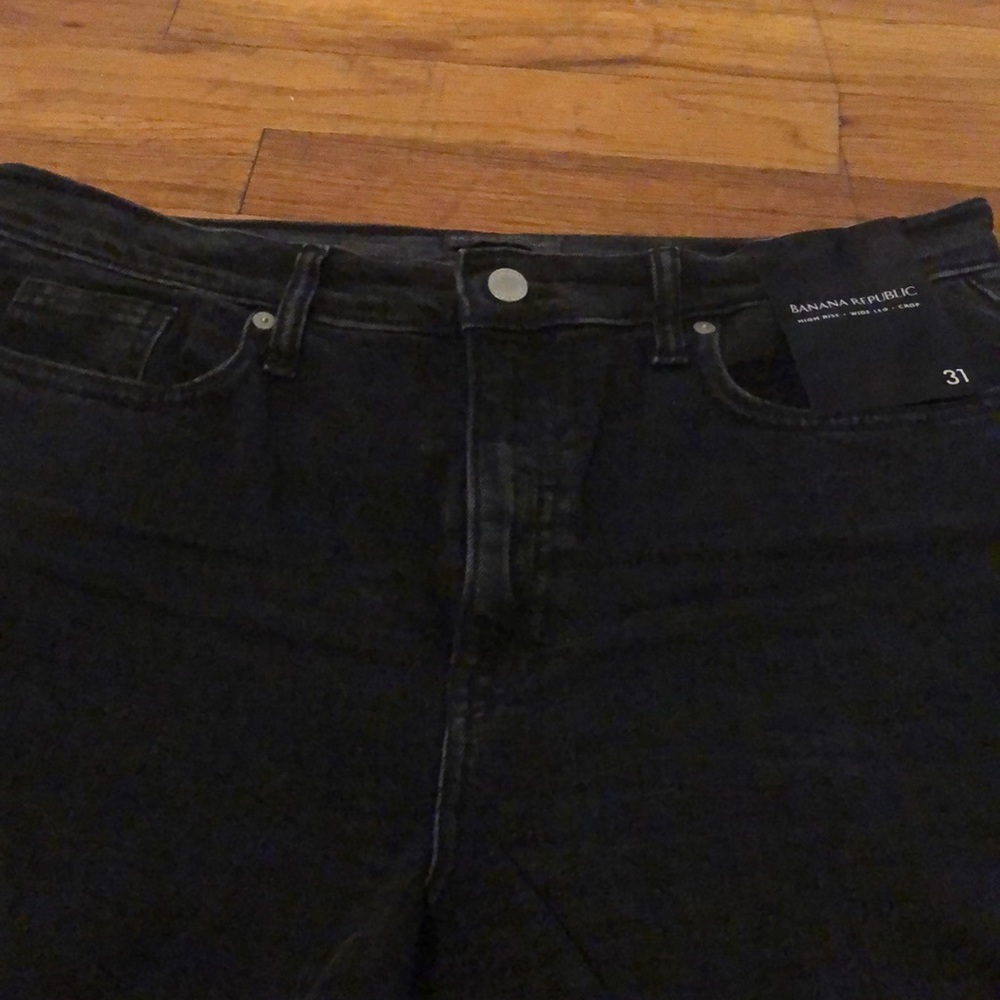 Banana Republic high rise wide leg crop Jean